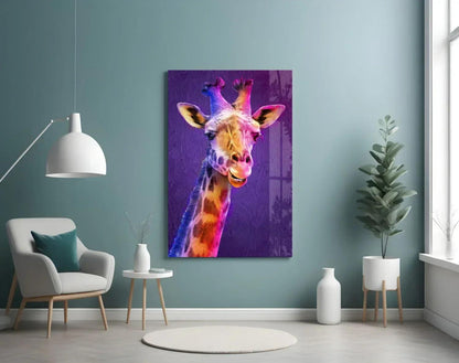 Giraffe Glass Wall Art - LUXARTDECO