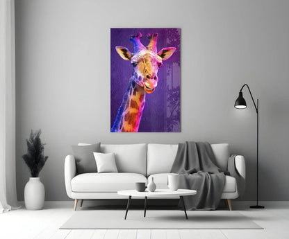 Giraffe Glass Wall Art - LUXARTDECO