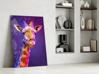 Giraffe Glass Wall Art - LUXARTDECO