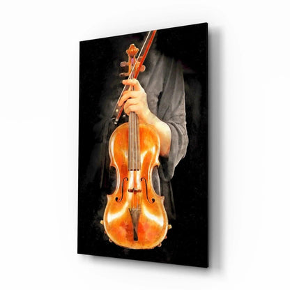 Violin Glass Wall Art - LUXARTDECO