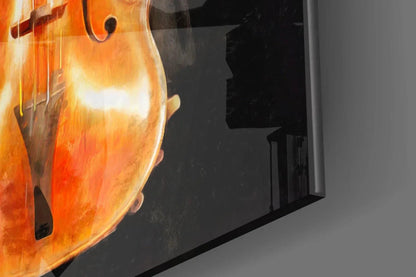 Violin Glass Wall Art - LUXARTDECO