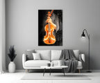 Violin Glass Wall Art