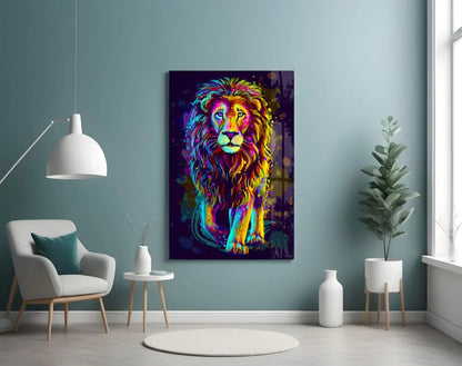 Lion Glass Wall Art - LUXARTDECO