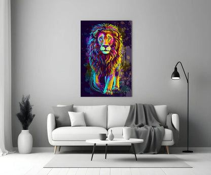 Lion Glass Wall Art - LUXARTDECO
