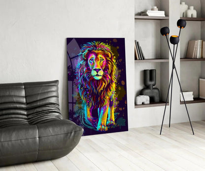 Lion Glass Wall Art - LUXARTDECO