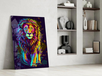 Lion Glass Wall Art - LUXARTDECO