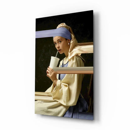 Girl with a Pearl Earring Glass Wall Art - LUXARTDECO