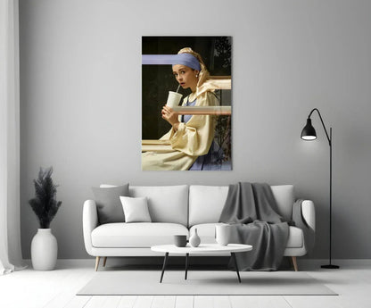 Girl with a Pearl Earring Glass Wall Art - LUXARTDECO