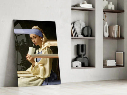 Girl with a Pearl Earring Glass Wall Art - LUXARTDECO