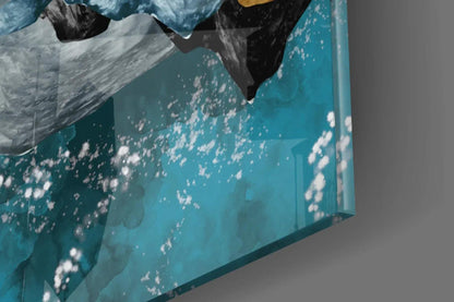 Deers Glass Wall Art - LUXARTDECO