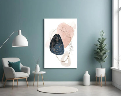 Abstract Shapes Glass Wall Art - LUXARTDECO