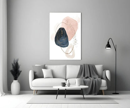 Abstract Shapes Glass Wall Art - LUXARTDECO