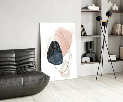 Abstract Shapes Glass Wall Art - LUXARTDECO
