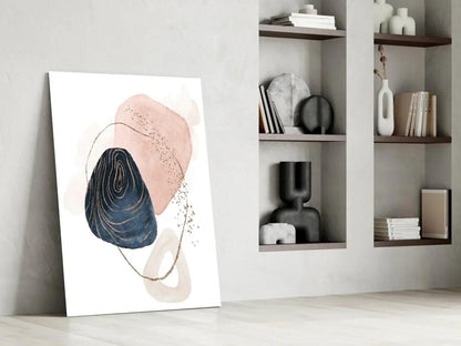 Abstract Shapes Glass Wall Art - LUXARTDECO