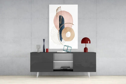 Abstract Shapes Glass Wall Art - LUXARTDECO