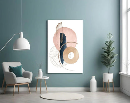Abstract Shapes Glass Wall Art - LUXARTDECO