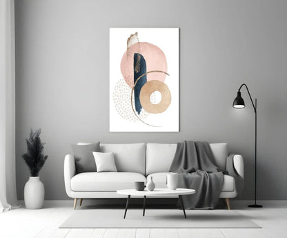 Abstract Shapes Glass Wall Art - LUXARTDECO