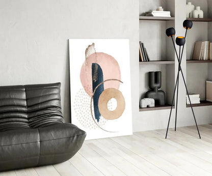 Abstract Shapes Glass Wall Art - LUXARTDECO