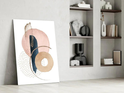 Abstract Shapes Glass Wall Art - LUXARTDECO