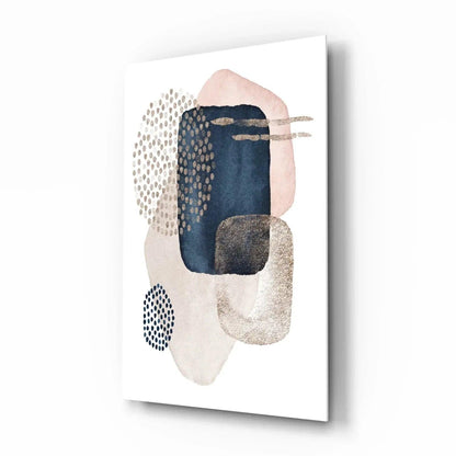 Abstract Shapes Glass Wall Art - LUXARTDECO