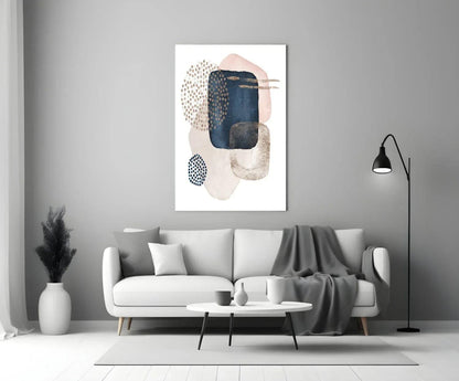 Abstract Shapes Glass Wall Art - LUXARTDECO