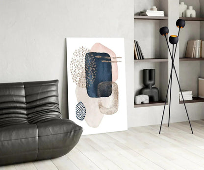 Abstract Shapes Glass Wall Art - LUXARTDECO