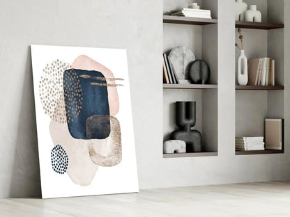 Abstract Shapes Glass Wall Art - LUXARTDECO