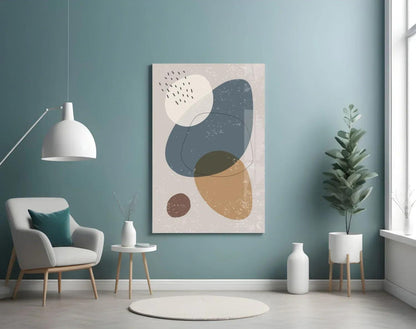 Abstract Shapes Glass Wall Art - LUXARTDECO