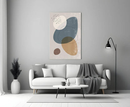 Abstract Shapes Glass Wall Art - LUXARTDECO