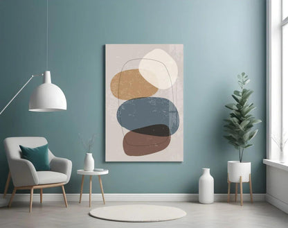 Abstract Shapes Glass Wall Art - LUXARTDECO