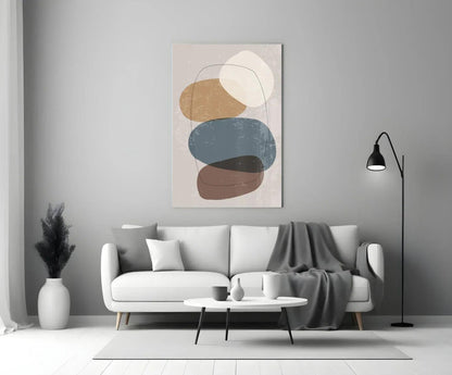 Abstract Shapes Glass Wall Art - LUXARTDECO
