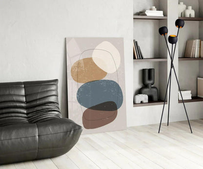Abstract Shapes Glass Wall Art - LUXARTDECO