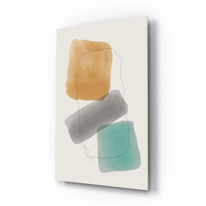 Abstract Shapes Glass Wall Art - LUXARTDECO