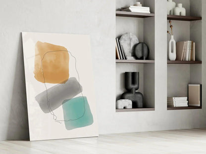 Abstract Shapes Glass Wall Art - LUXARTDECO