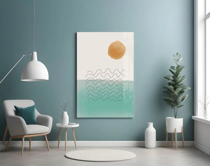 Abstract Shapes Glass Wall Art - LUXARTDECO
