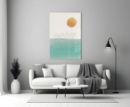 Abstract Shapes Glass Wall Art - LUXARTDECO