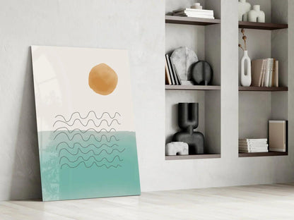 Abstract Shapes Glass Wall Art - LUXARTDECO