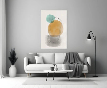 Abstract Shapes Glass Wall Art - LUXARTDECO