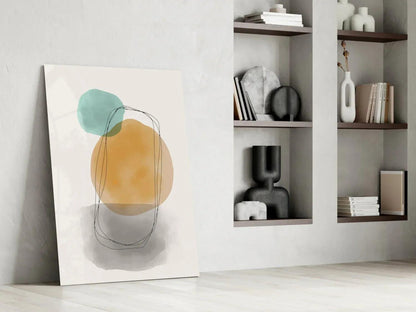 Abstract Shapes Glass Wall Art - LUXARTDECO