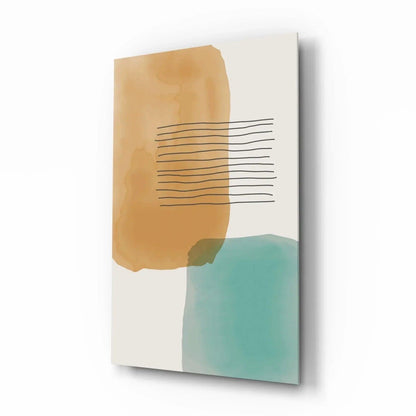 Abstract Shapes Glass Wall Art - LUXARTDECO