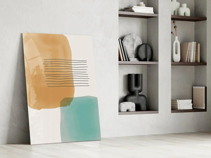 Abstract Shapes Glass Wall Art - LUXARTDECO