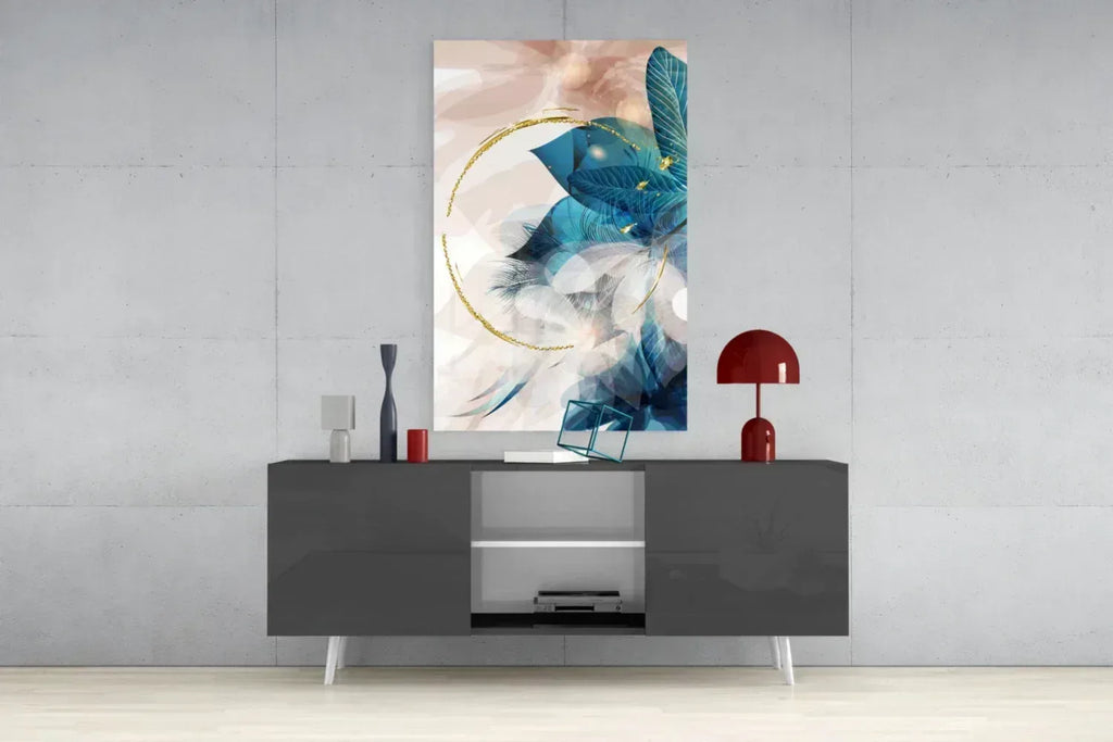 Abstract Flower Glass Wall Art - LUXARTDECO