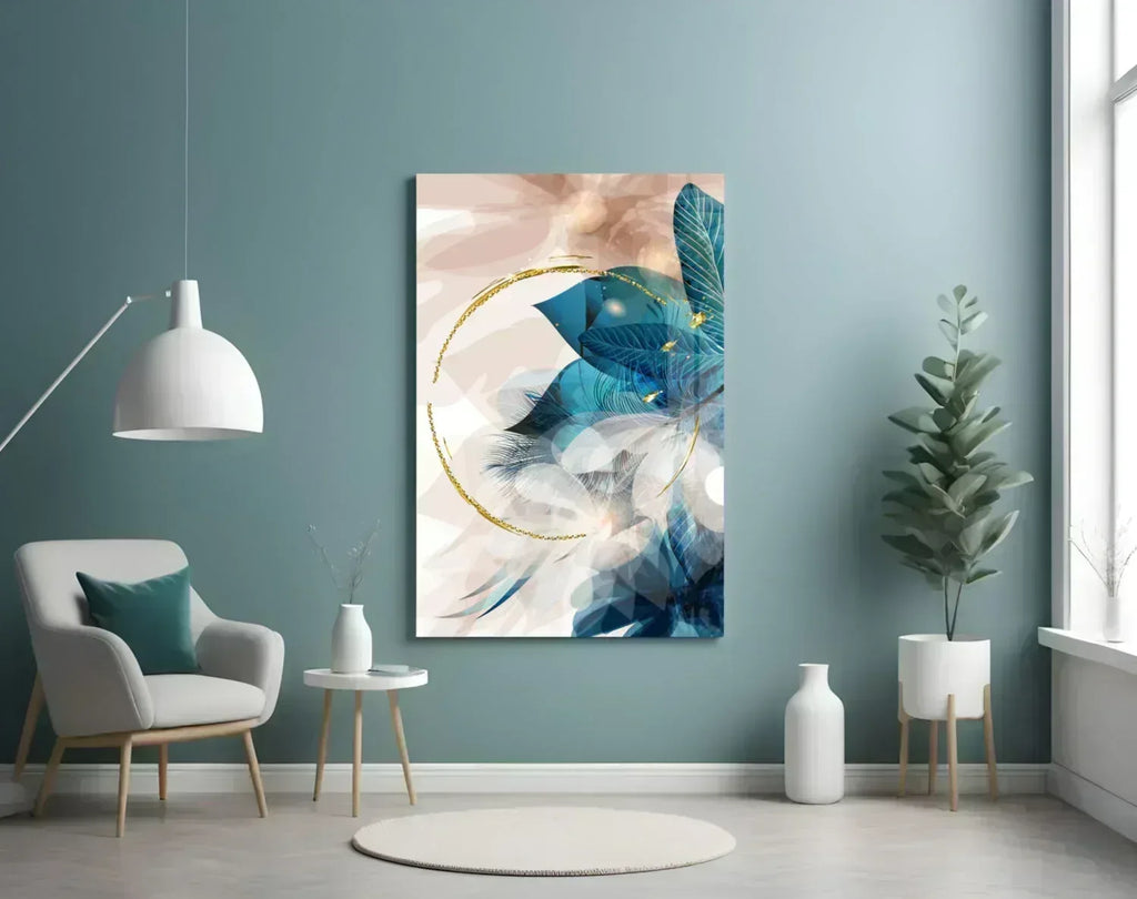 Abstract Flower Glass Wall Art - LUXARTDECO