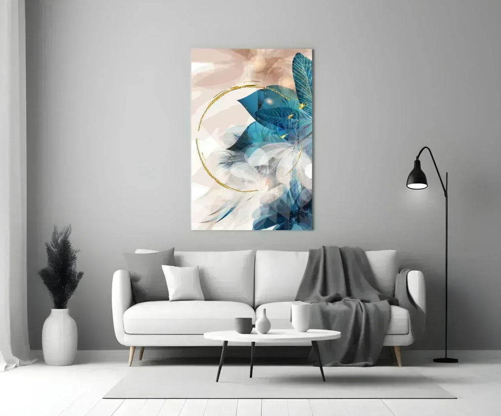 Abstract Flower Glass Wall Art - LUXARTDECO