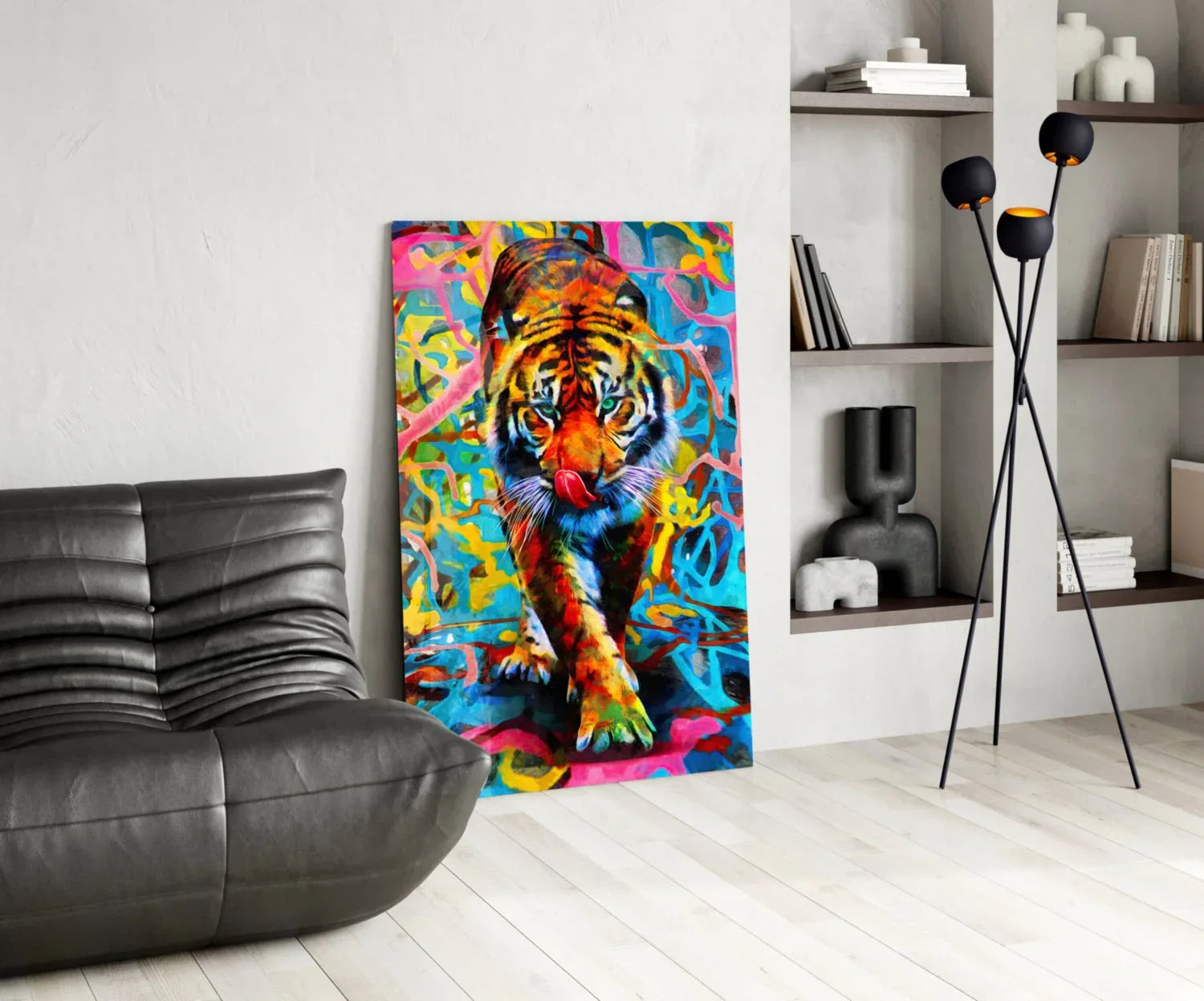 Tiger Glass Wall Art - LUXARTDECO