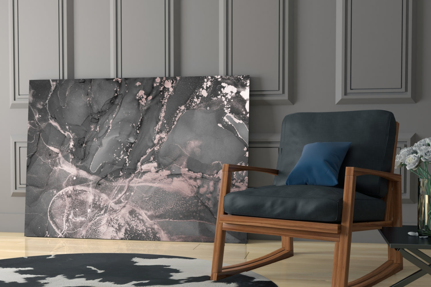 Abstract Depth Glass Wall Art