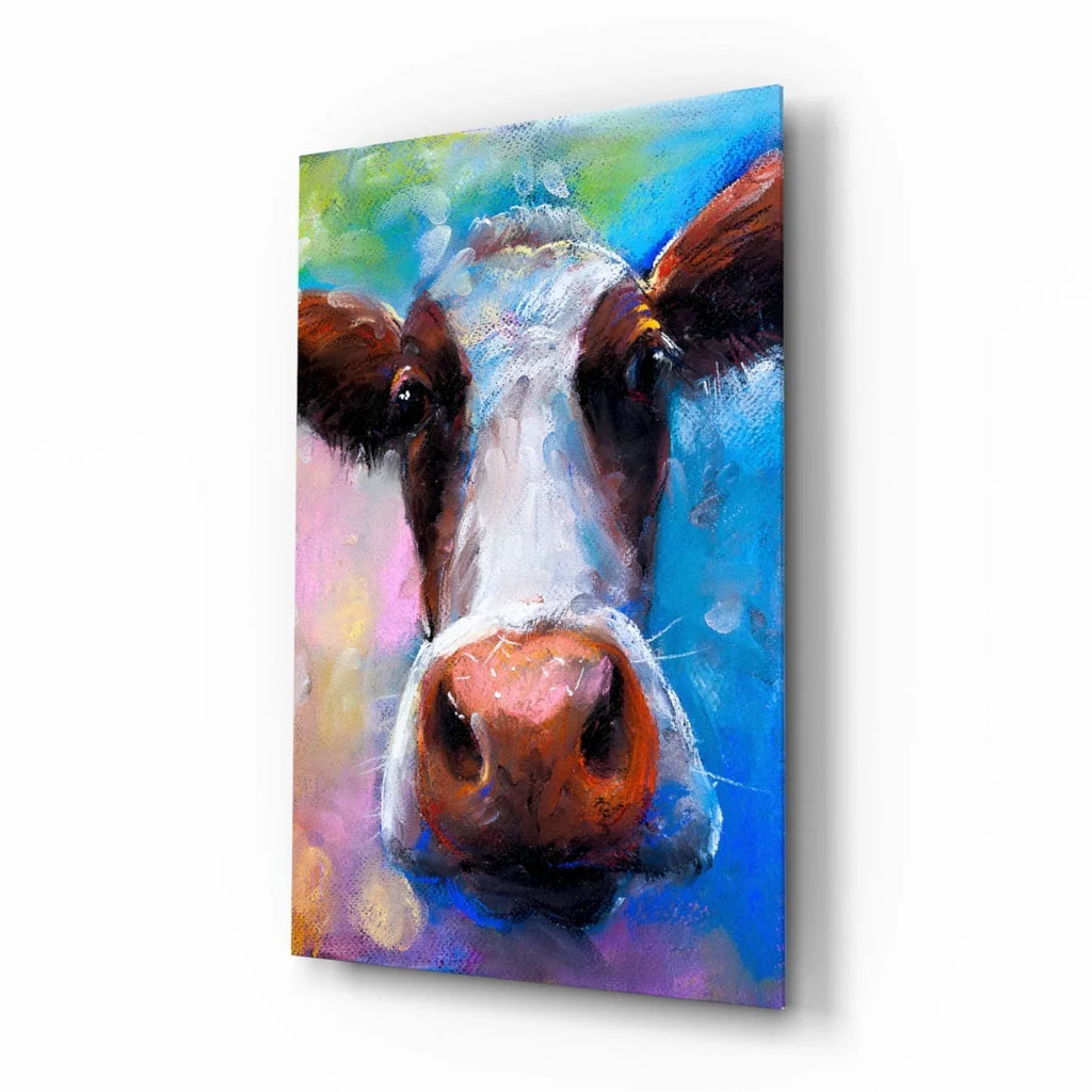 Cow Glass Wall Art - LUXARTDECO