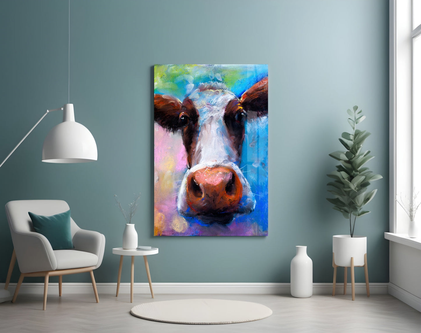 Cow Glass Wall Art