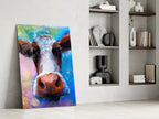 Cow Glass Wall Art - LUXARTDECO