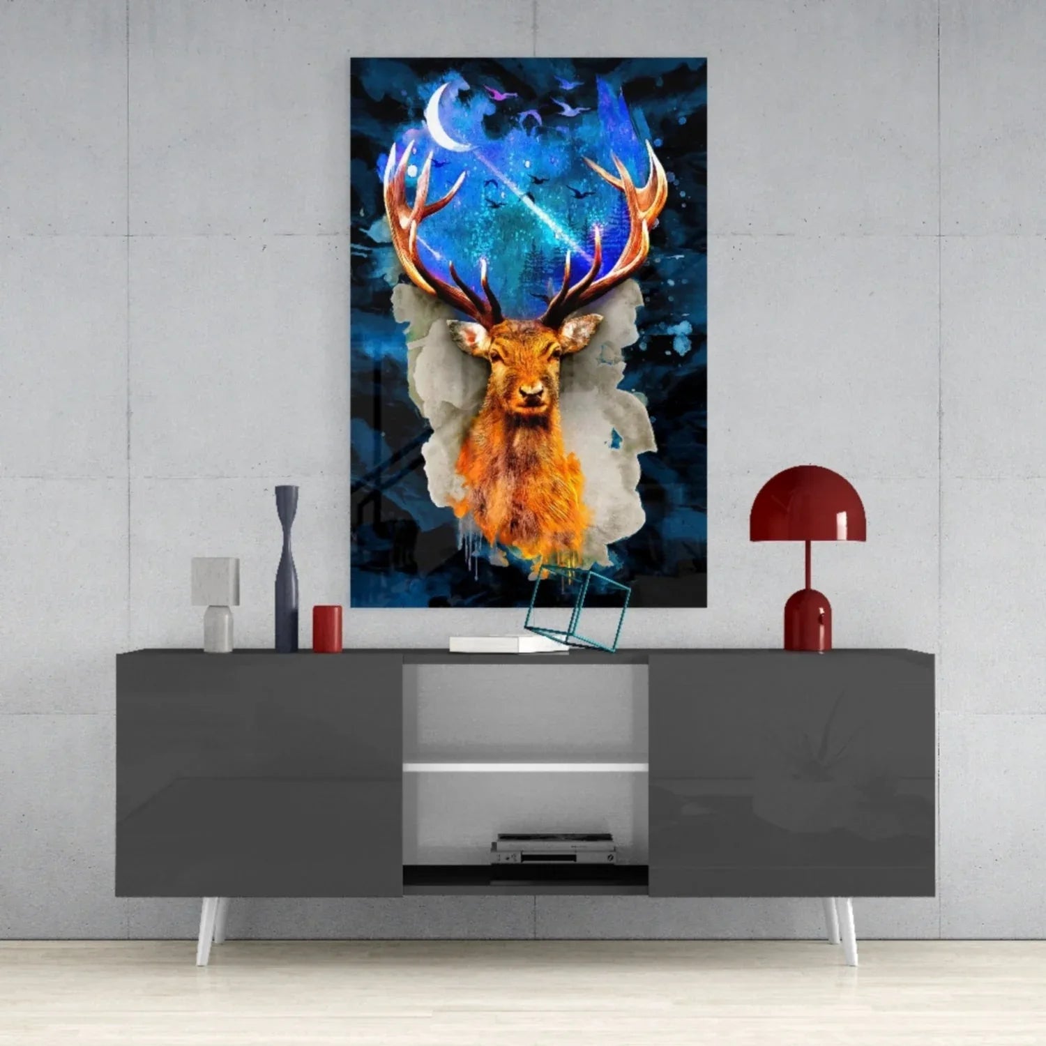 Deer Glass Wall Art - LUXARTDECO